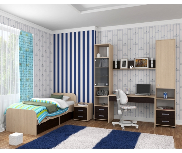 Комната школьника Дельта Дуб молочный/Венге