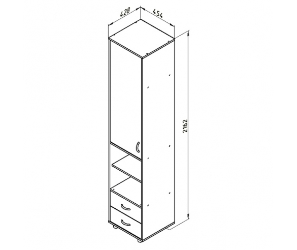 Детский пенал Дельта 10 схема с размерами