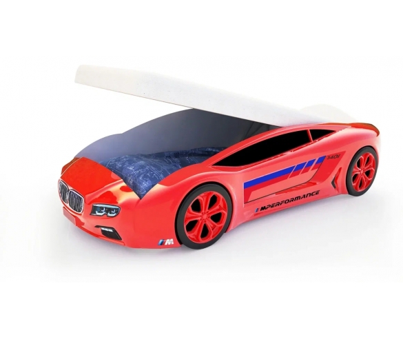 Roadster БМВ красная с поднятым спальным местом