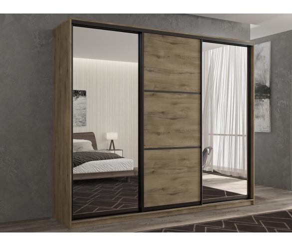 Шкаф-купе 3-х дверный Кааппи 3 Дуб Эвок Прибрежный