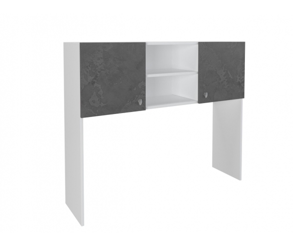 Надстройка для стола Белый/Железный камень