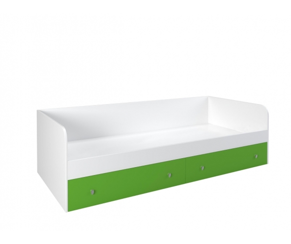 Кровать Астра одноярусная Белый/Зеленый