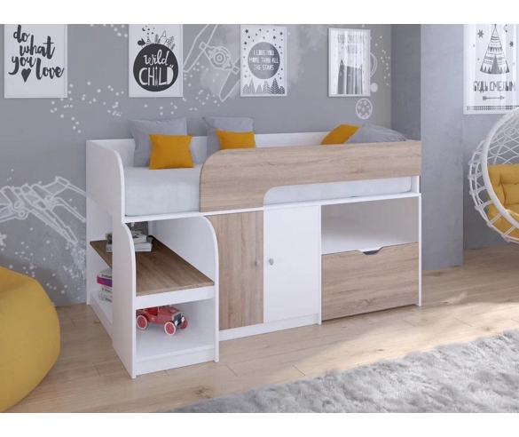 Кровать Астра 9 V4 белый/сонома