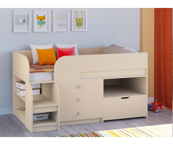 Кровать Астра 9 V5 в цвете Дуб Молочный