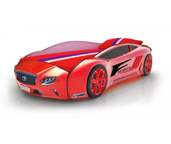 Кровать-машина Roadster Лексус Красный с обивкой спорт