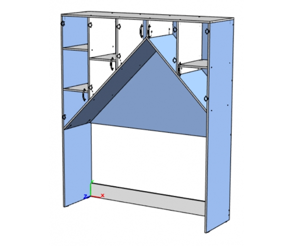 Внутреннее наполнение надкроватного моста Нордик