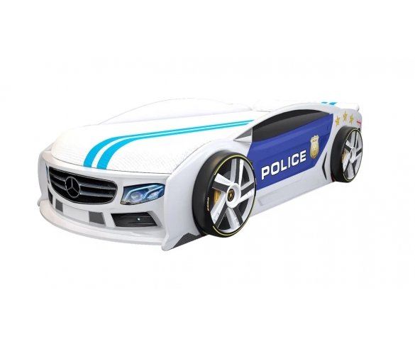 Кровать-машина Манго Мерседес Полиция 2 с колесами