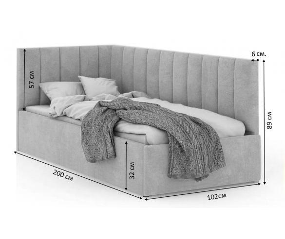 Мягкая кровать Виво схема с размерами