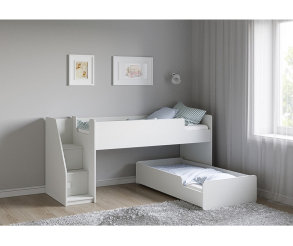 Двухъярусная кровать Легенда К402.41 в белом цвете