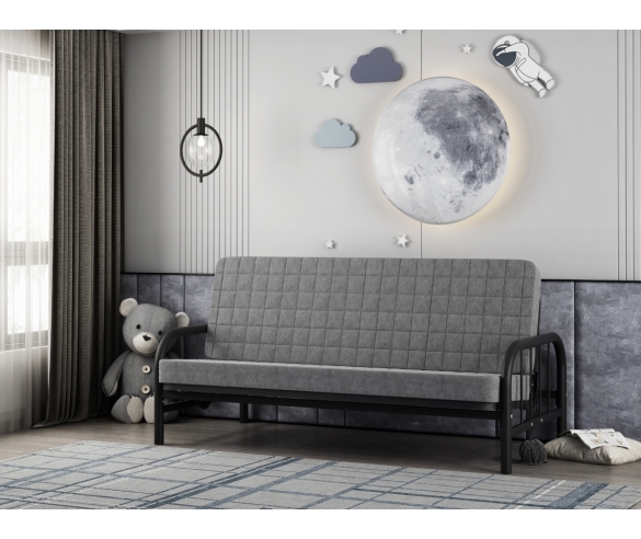 Кровать Мадлен Черный/Серый