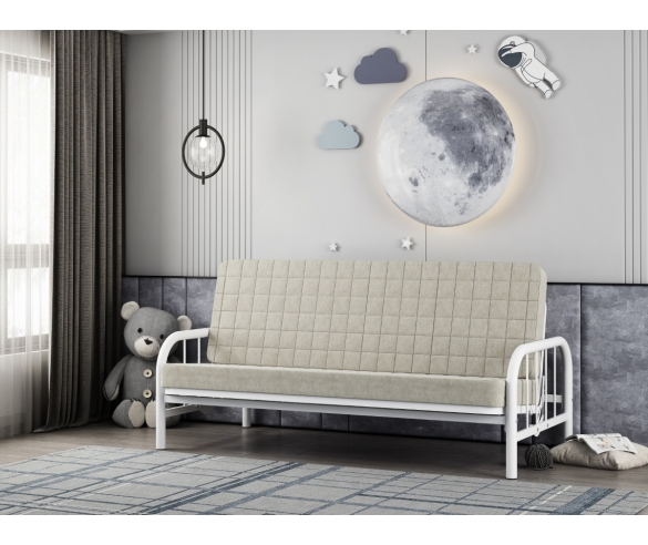 Кровать Мадлен Белый/Бежевый