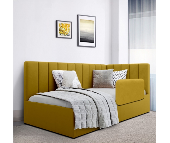 Мягкая кровать Виво в желтом цвете