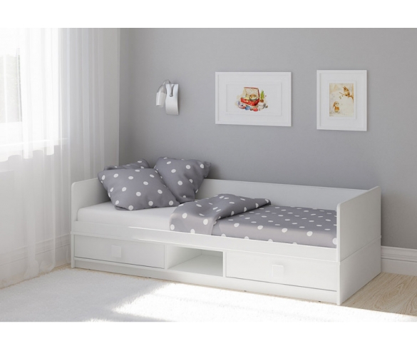 Детская кровать Легенда E102 в белом цвете