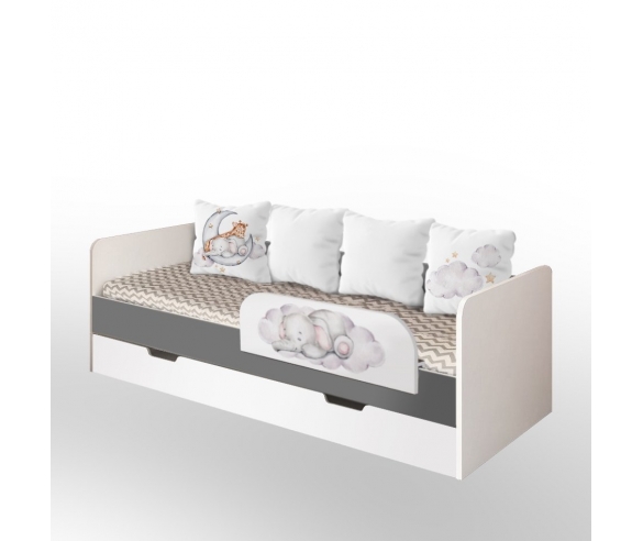 Кровать 190х80см с ящиком и съемным бортиком.