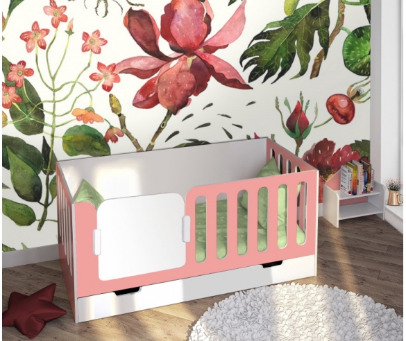 Кровать Сказка ДС-10 со съемным сплошным бортиком