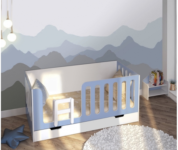 Кровать Сказка ДС-10 в голубом цвете