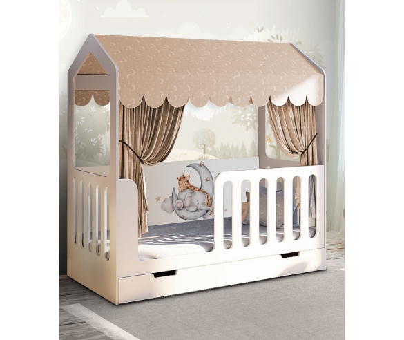 Схема с размерами кровати Домика ДС-1