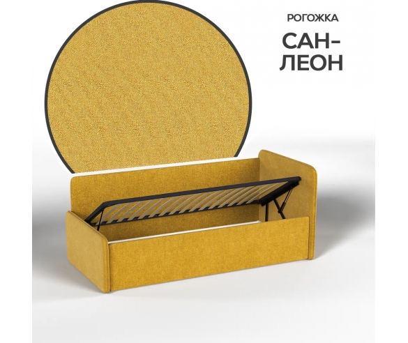 Кровать в ткани рогожка сан-лион