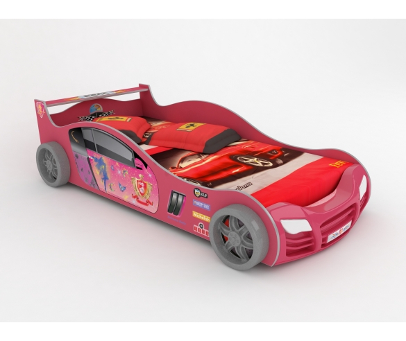 Кровать машина R800 розовая