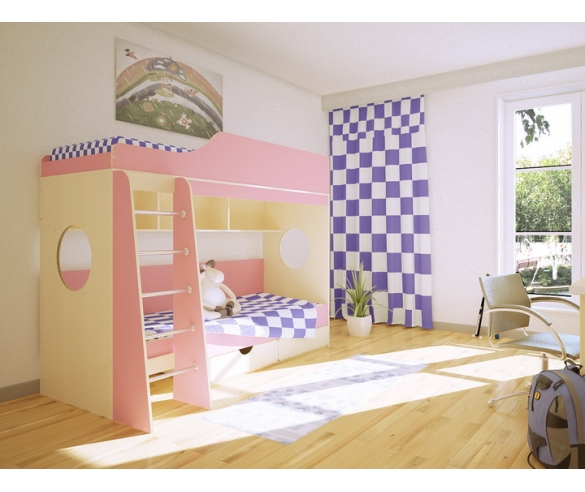 Купить двухъярусную кровать для двоих детей Орбита-5 в Москве