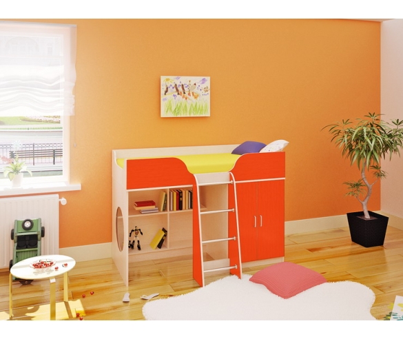 Кровать чердак Орбита-6 - детская мебель для маленьких детей
