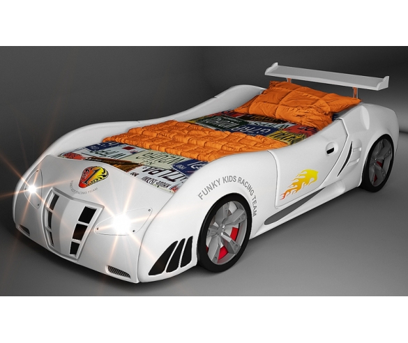 Кровать машина Ferrari Enzo ФАНКИ белая