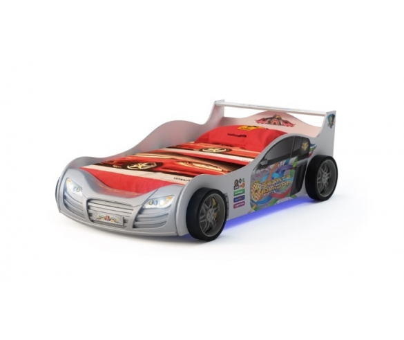 Кровать спортивная  Р 800 белоснежный металлик