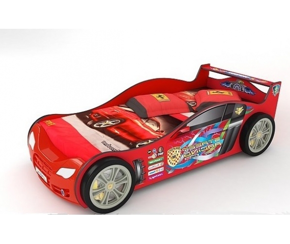 кровать машина красная