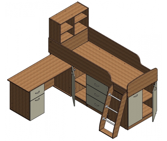Дюймовочка кровать-чердак