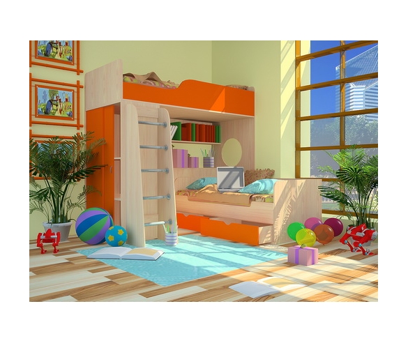 Кровать чердак