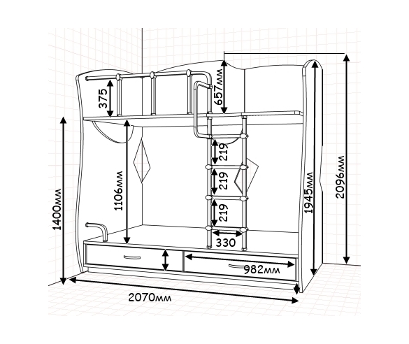 двухъярусная кровать кп 41 и 42 размеры планета луна