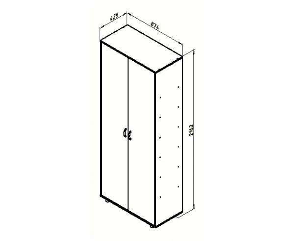 Двухдверный шкаф Дельта схема