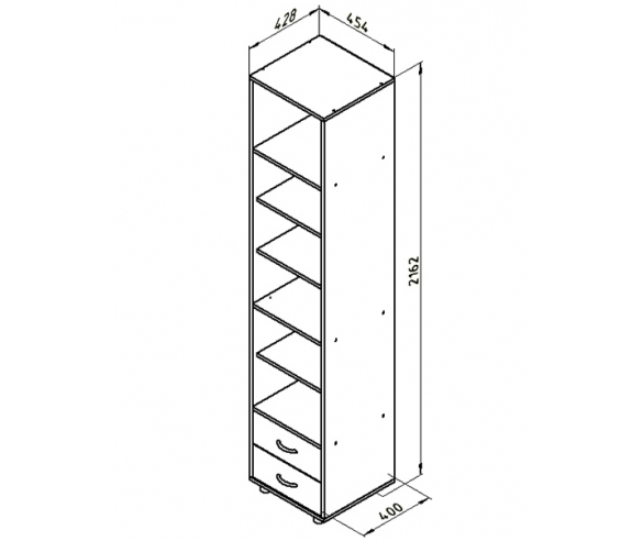 Схема открытого пенала Дельта