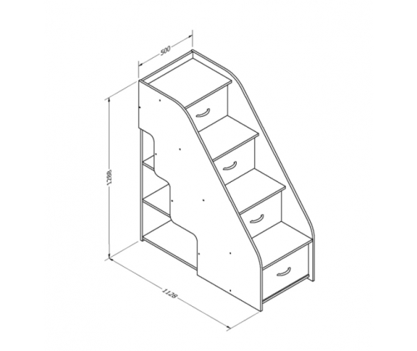 Схема с размерами тумбы Дельта