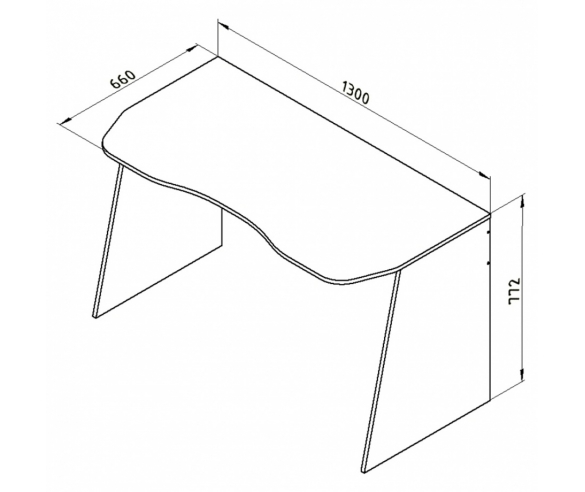 Компьютерный стол Дельта 15  схема с размерами