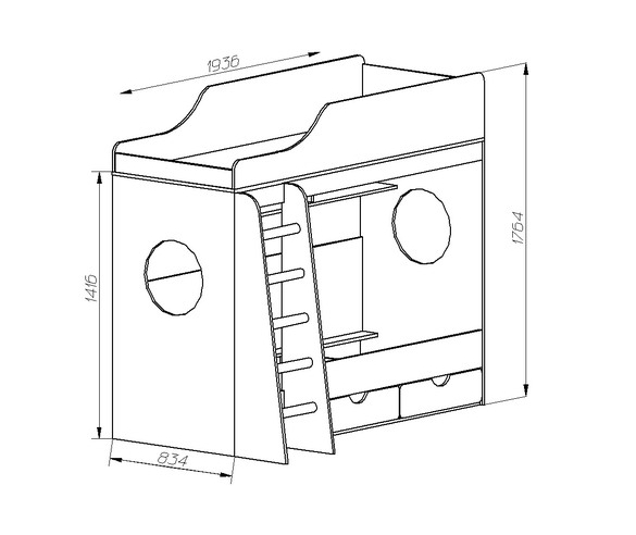 Детская мебель по элементно детский кровать чердак от фабрики