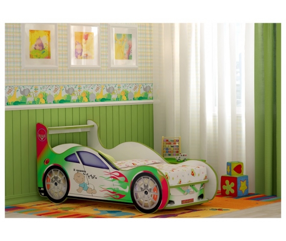 купить недорогую детскую кровать-машину Карапуз для мальчиков