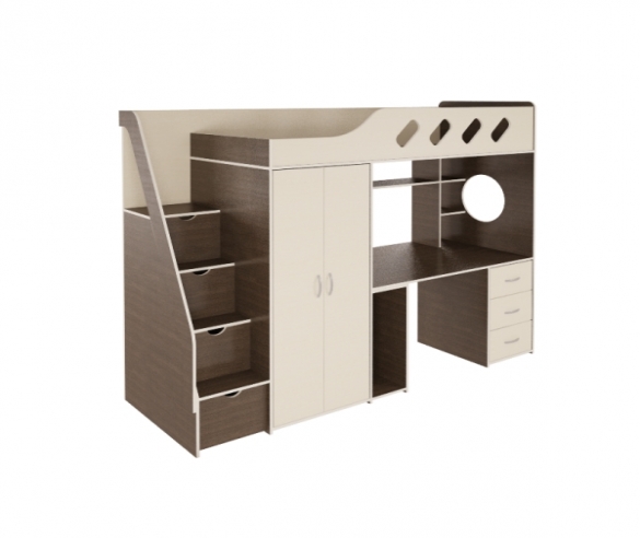 кровать чердак орбита 21 венге/дуб кремона купить