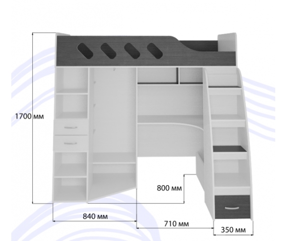 кровать чердак Орбита 22 недорого купить
