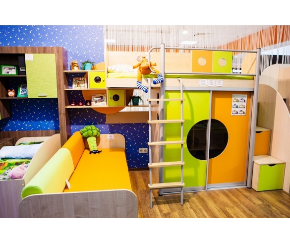 детская мебель 38 попугаев выше радуги шкаф комод кровать для мальчика для девочки