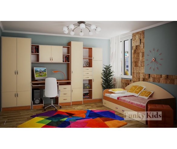 Маленькая детская комната для школьника (64 фото)