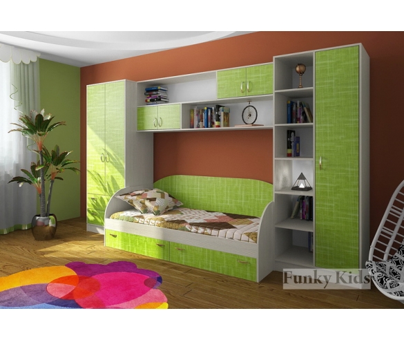 Модульная мебель Фанки Кидз - 17 корпус сосна лоредо / фасад текстиль 