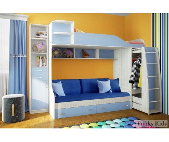Кровать детская 2-х ярусная Фанки Кидз 12