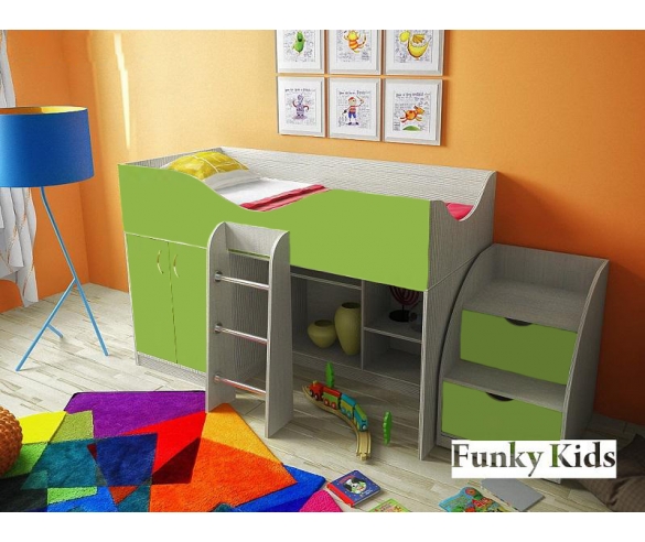 Кровать чердак Фанки Кидз 6, корпус лосна