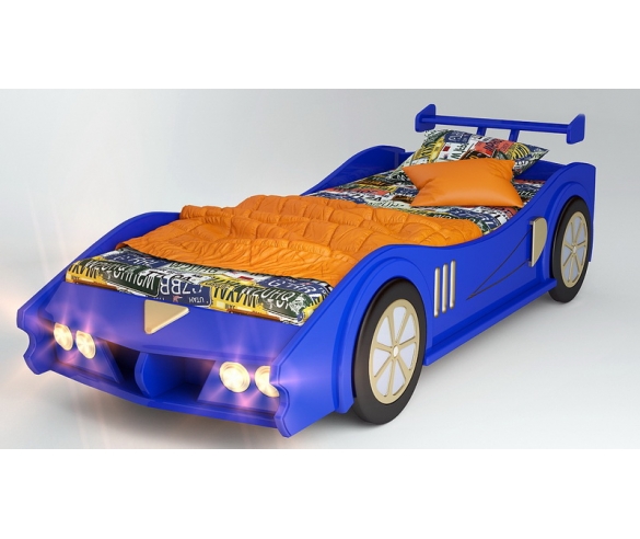 Кровать в виде машины Макларен - цвет синий