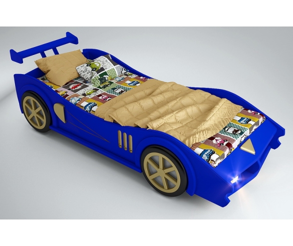 Кровать в виде машины Макларен - цвет синий