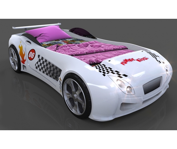 Кровать машина ФАНКИ БЕНТЛИ белая