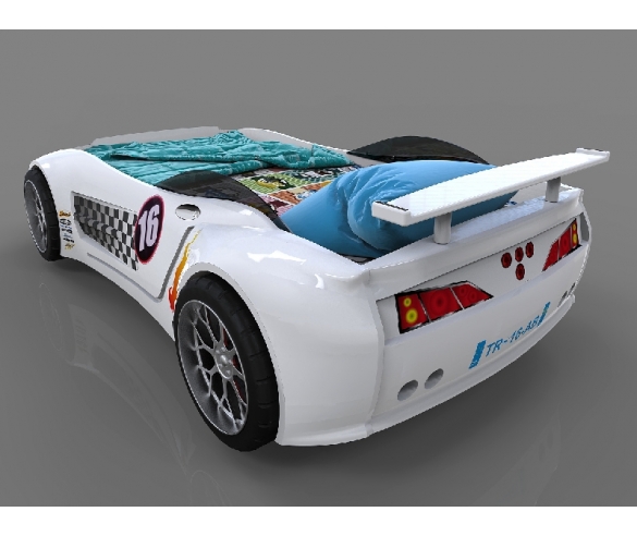 Кровать-машина BMW-спорт ФАНКИ белая