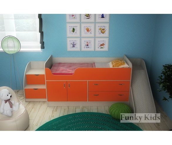 купить недорогую детскую кровать-чердак для мальчика со склада Фанки Кидз 9
