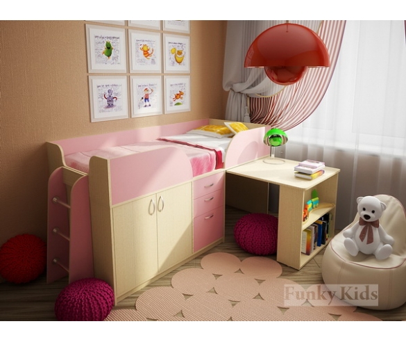 кровать фанки кидз 10 для девочки